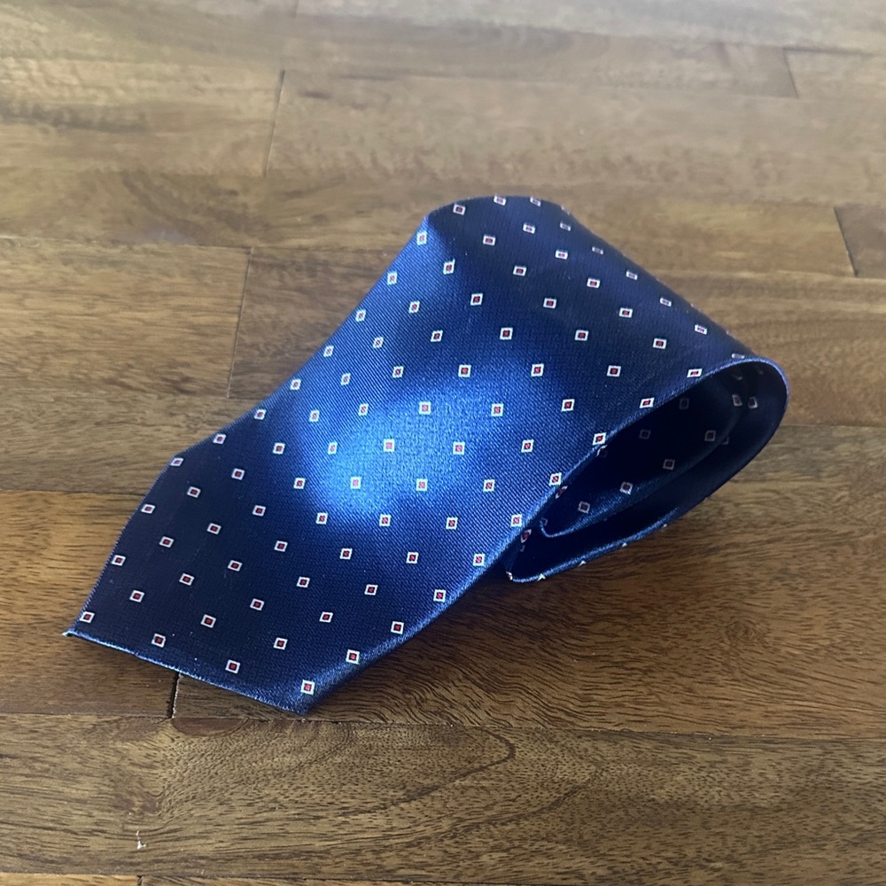 Robert Scott Adams Elegant Navy Blue Patterned Men's Tie